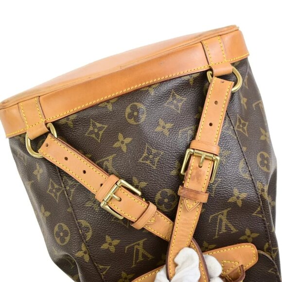 LOUIS VUITTON Montsouris MM Backpack Bag Monogram Leather Brown M51136 99FB425 - Picture 2 of 16